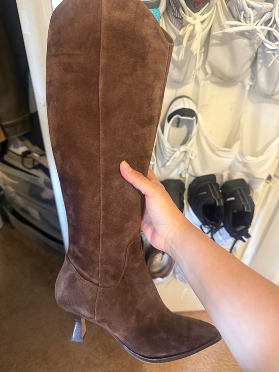 Dolce Vita Shoes - Dolce Vita Brown Suede Knee-High Heeled Boot